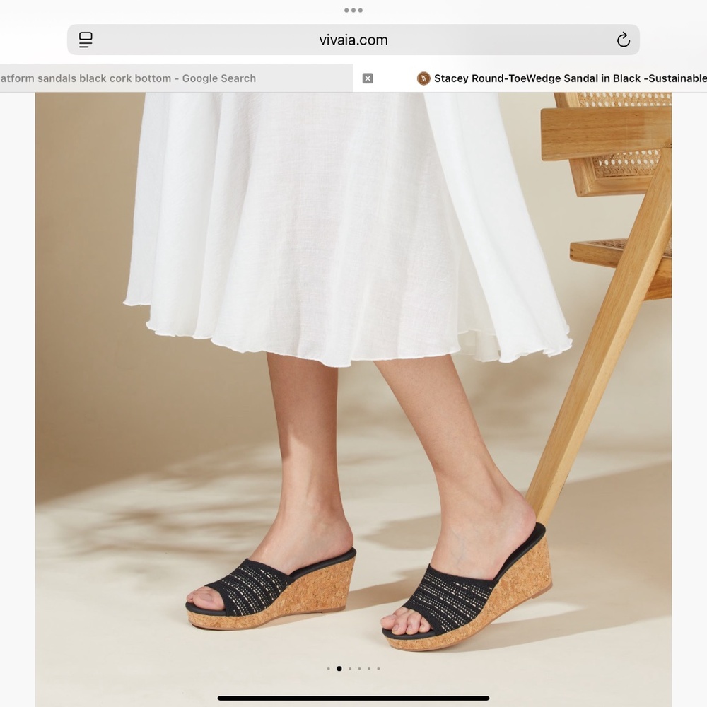 Vivaia Stacey round toe wedge platform slide - Picture 6 of 13